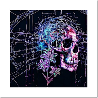 Lily wire skull Posters and Art